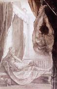 Johann Heinrich Fuseli Brunhilde Observing Gunther oil painting on canvas